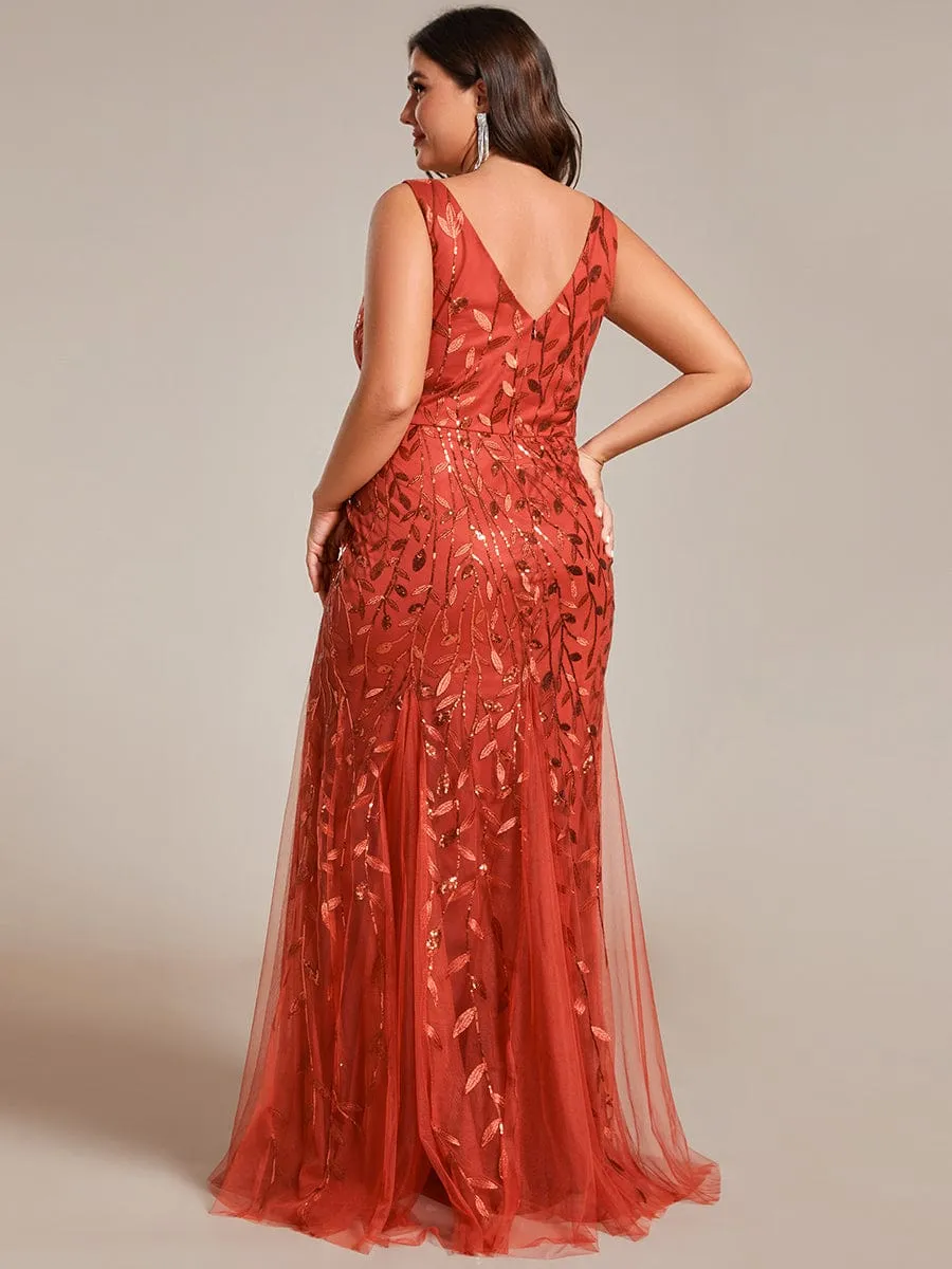 Plus Size Maxi Sequin Formal Dresses & Gowns