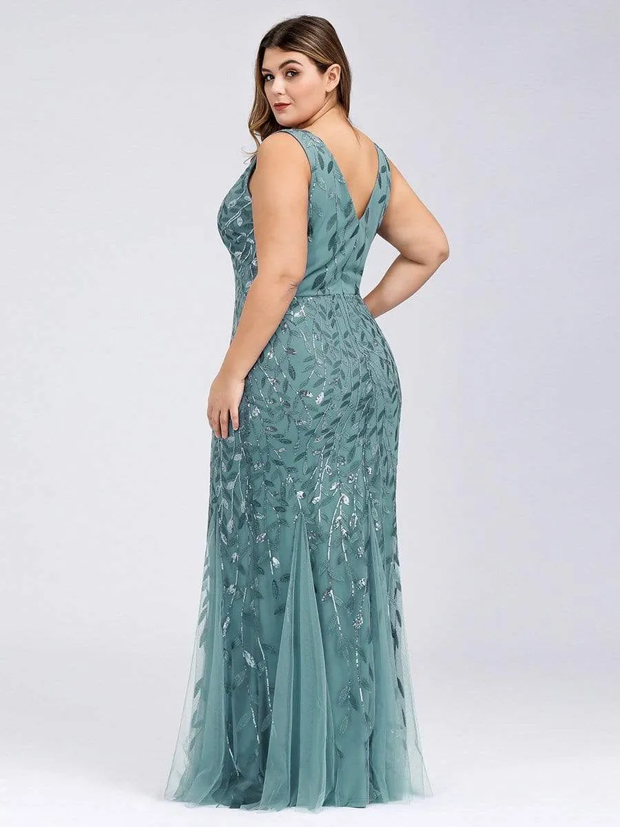 Plus Size Maxi Sequin Formal Dresses & Gowns