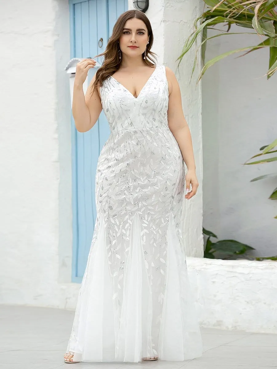 Plus Size Maxi Sequin Formal Dresses & Gowns