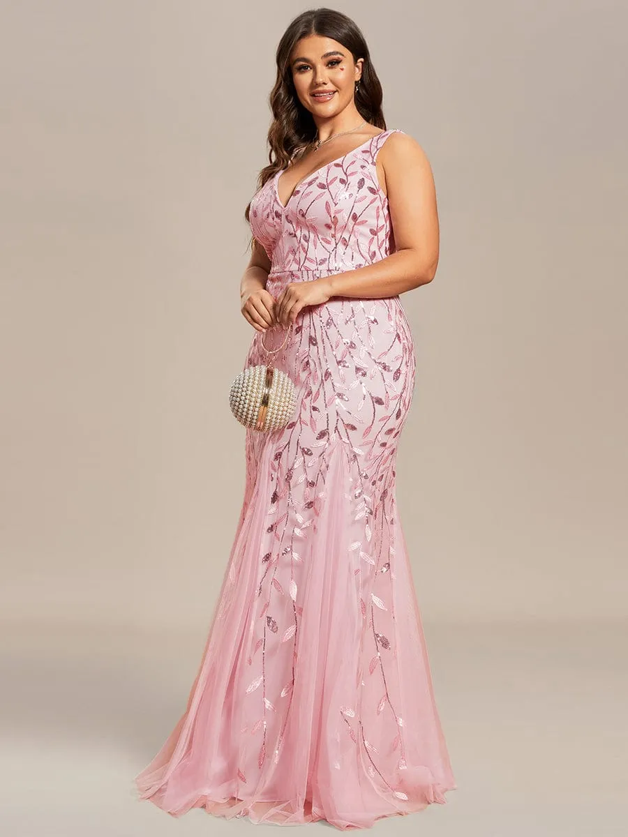 Plus Size Maxi Sequin Formal Dresses & Gowns