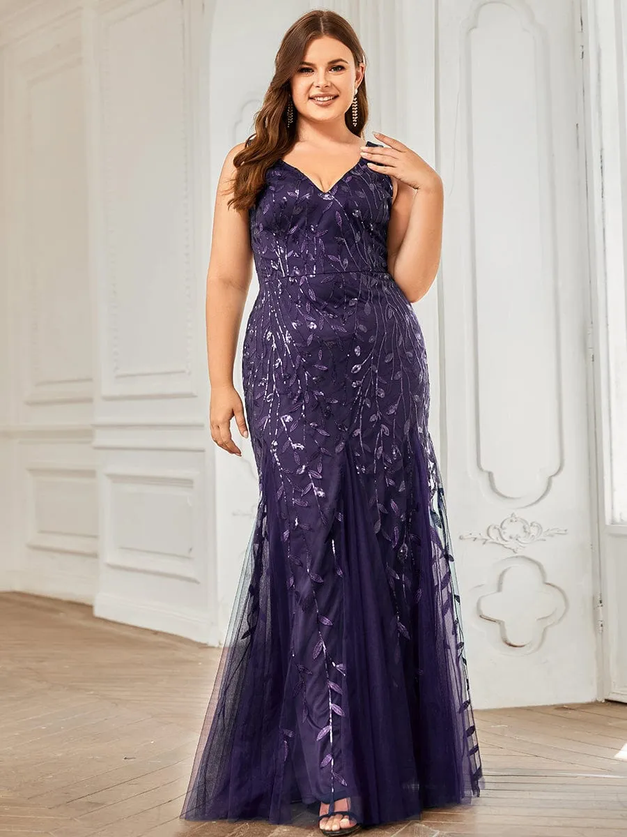 Plus Size Maxi Sequin Formal Dresses & Gowns