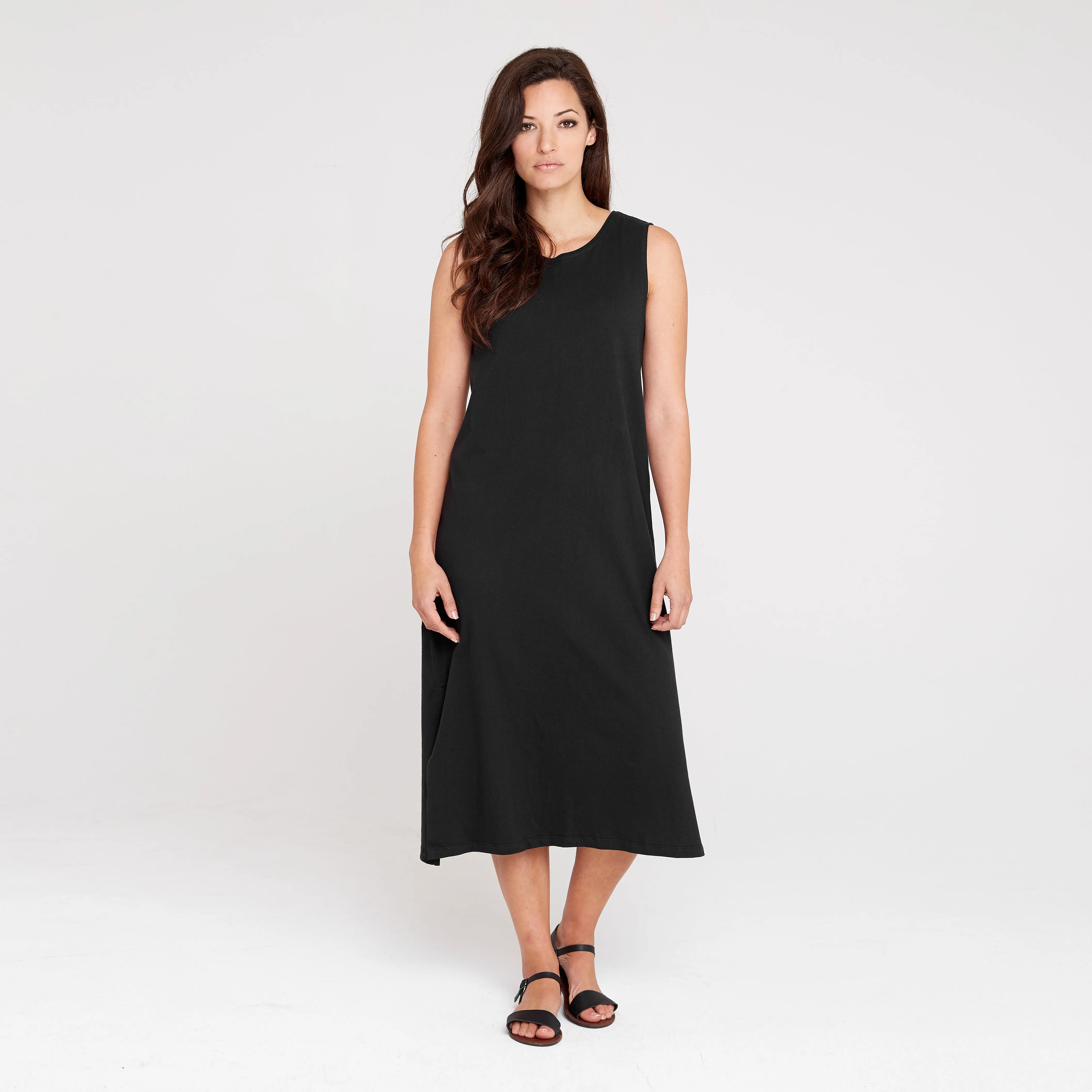 Relaxed Tank Dress  | Black