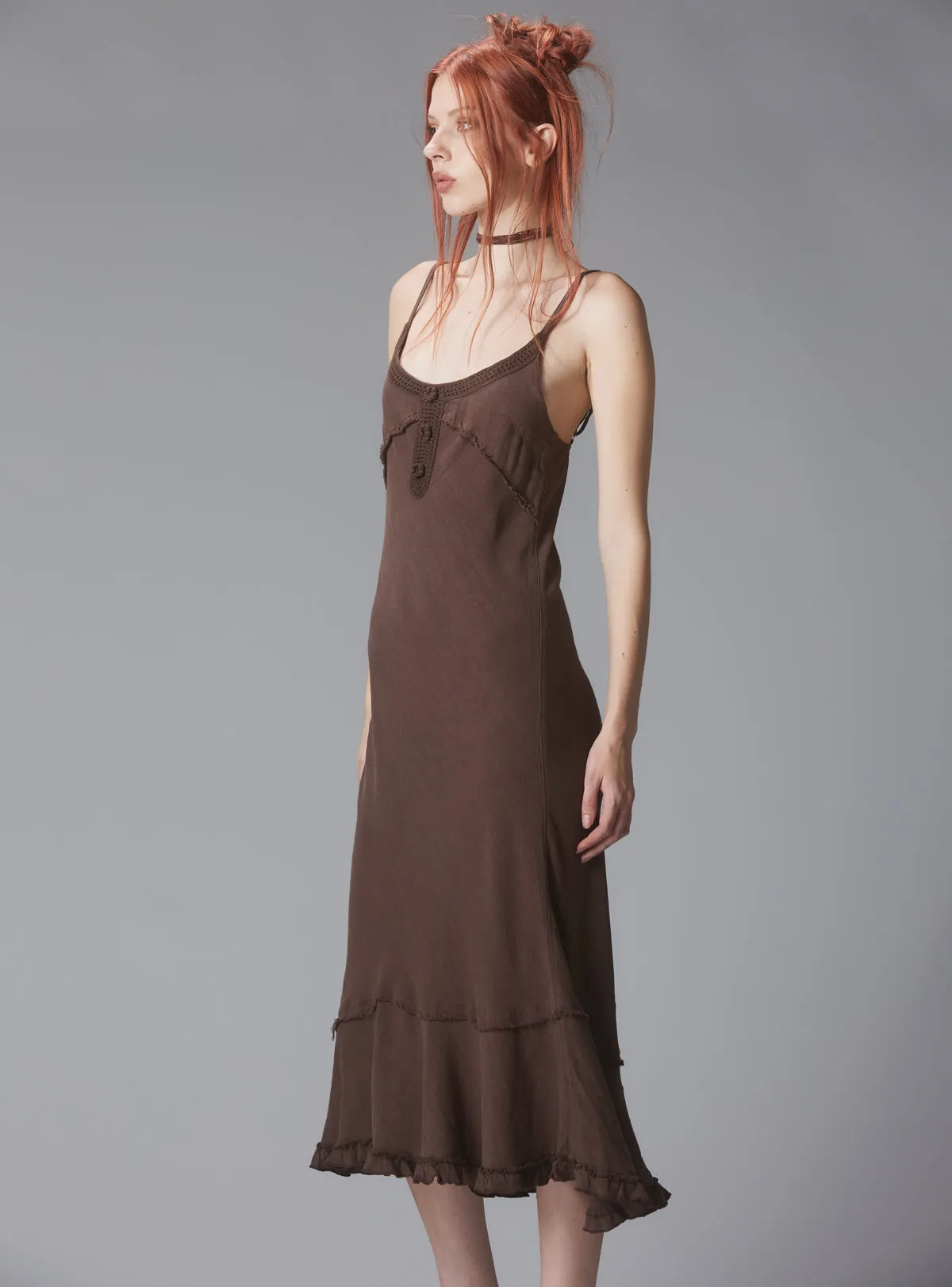 Elevated Rhizome Pattern Maxi Dress with Elegant Flowing Design