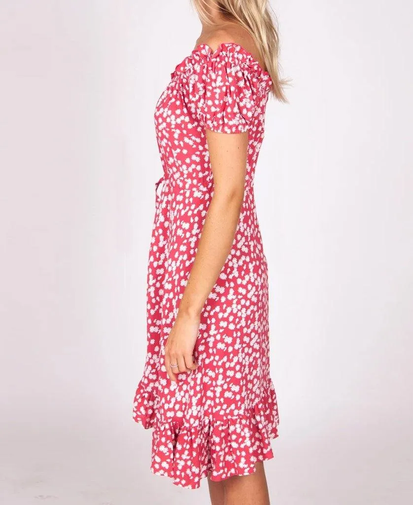 Sabrina Dress | Red Daisy