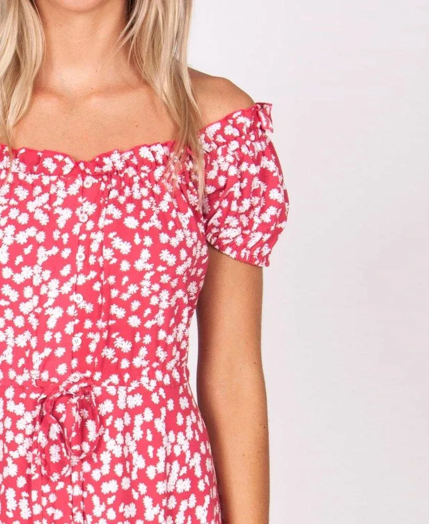 Sabrina Dress | Red Daisy