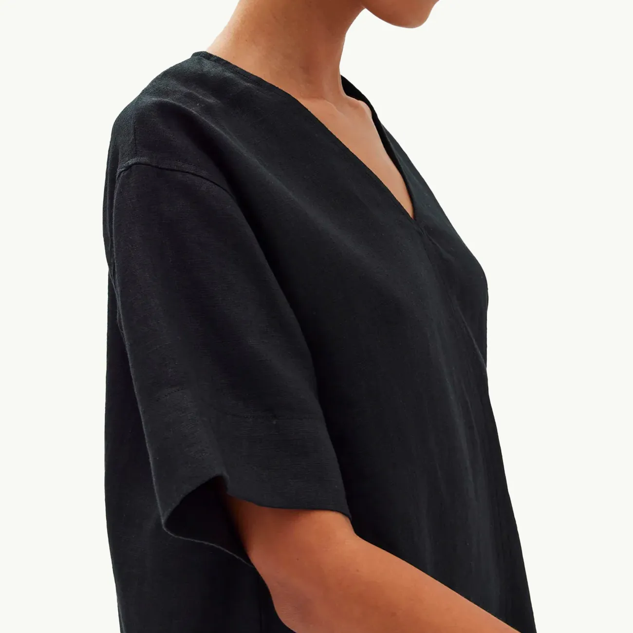 Solna Linen Dress - Black