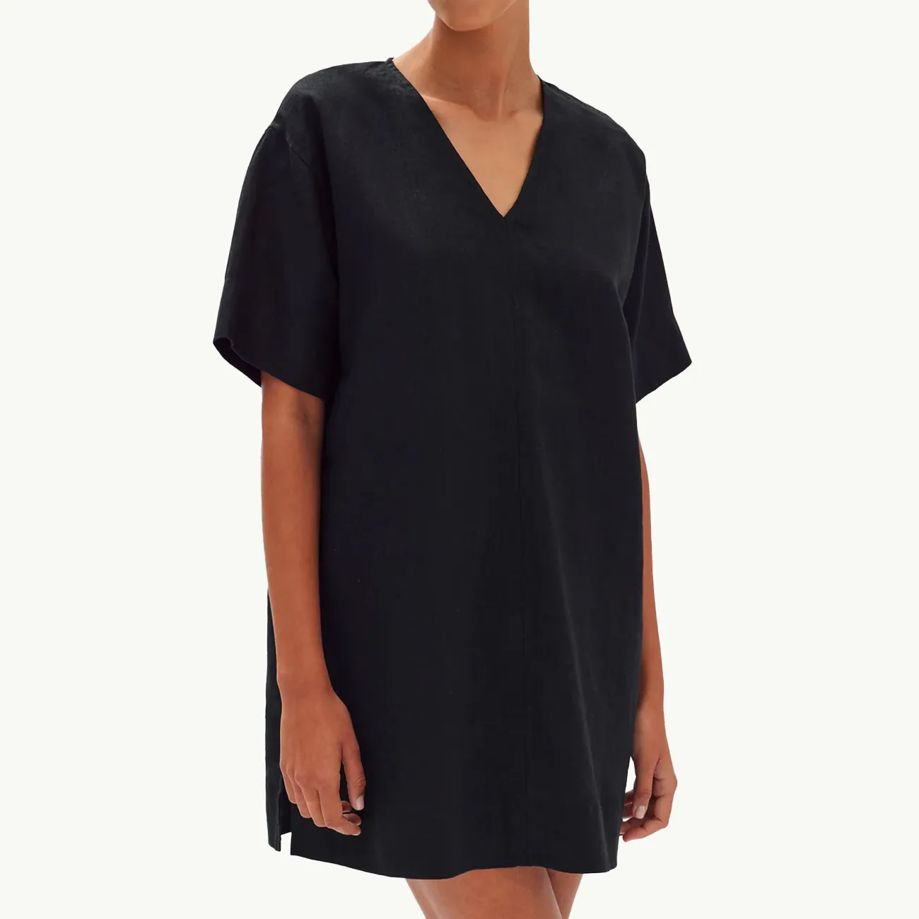 Solna Linen Dress - Black