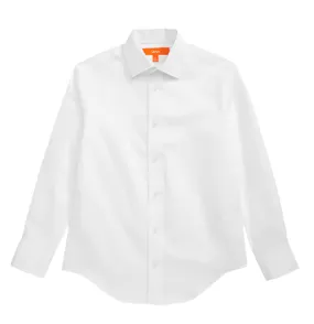 Tallia Boys White Solid Dress Shirt_ KZ0024