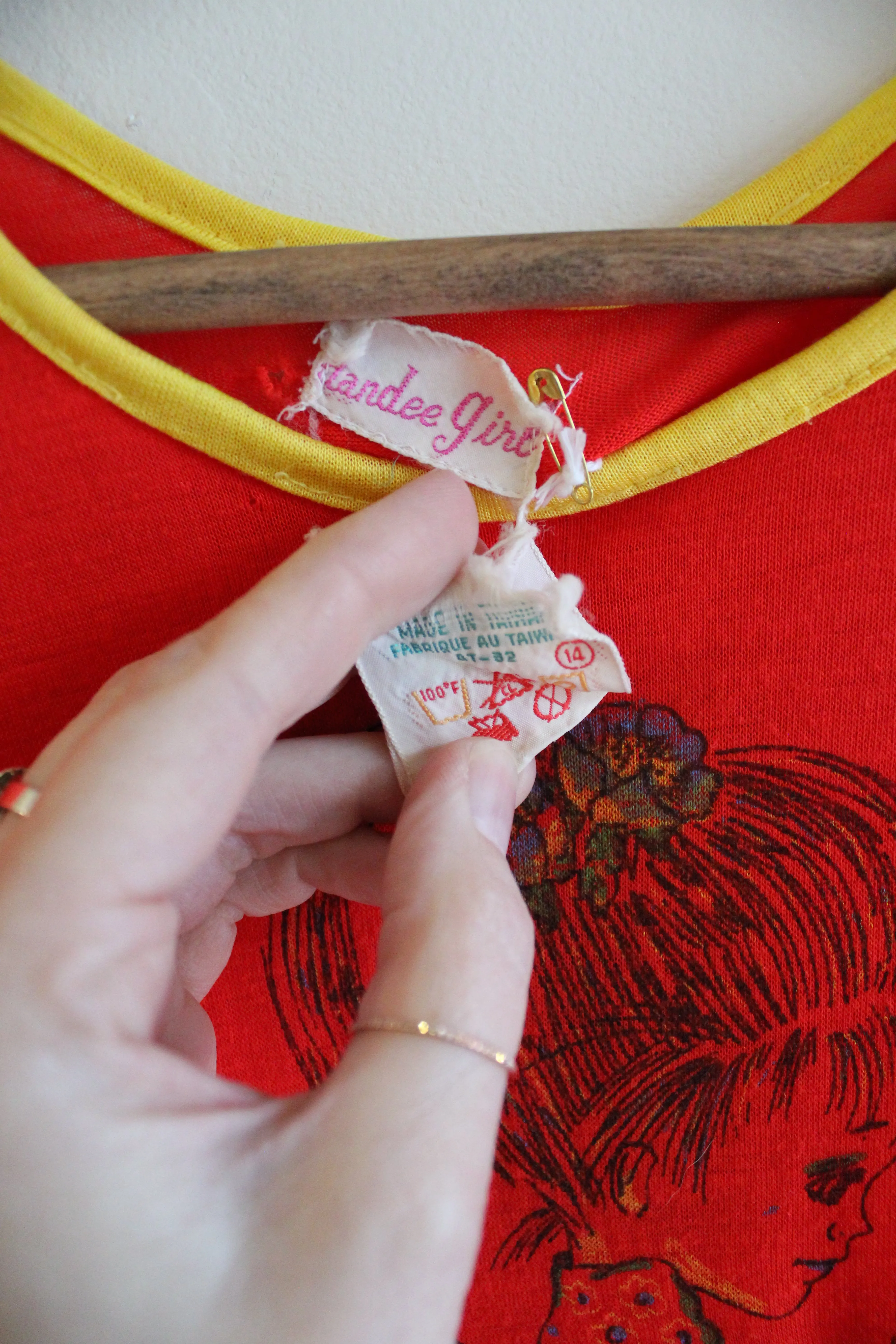 Vintage Red and Yellow Nightie Dress