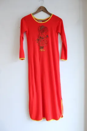 Vintage Red and Yellow Nightie Dress