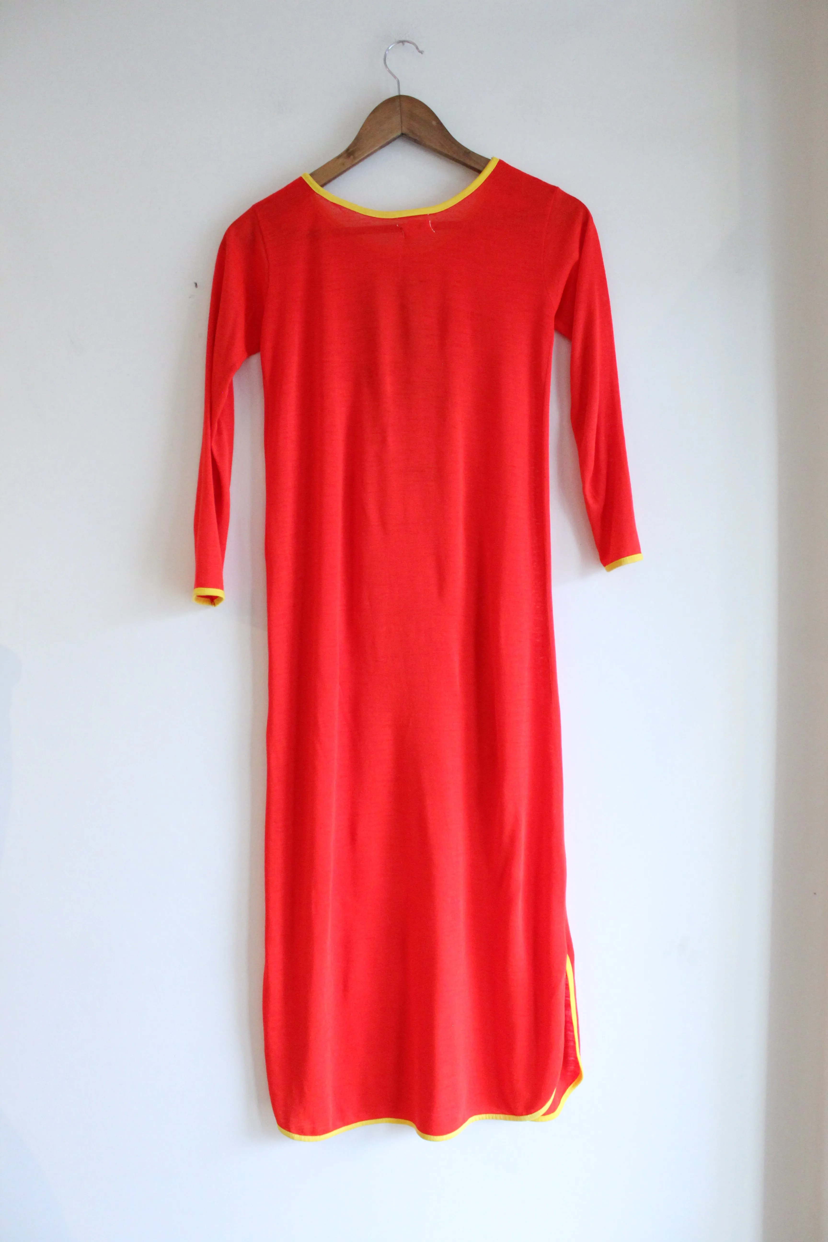 Vintage Red and Yellow Nightie Dress