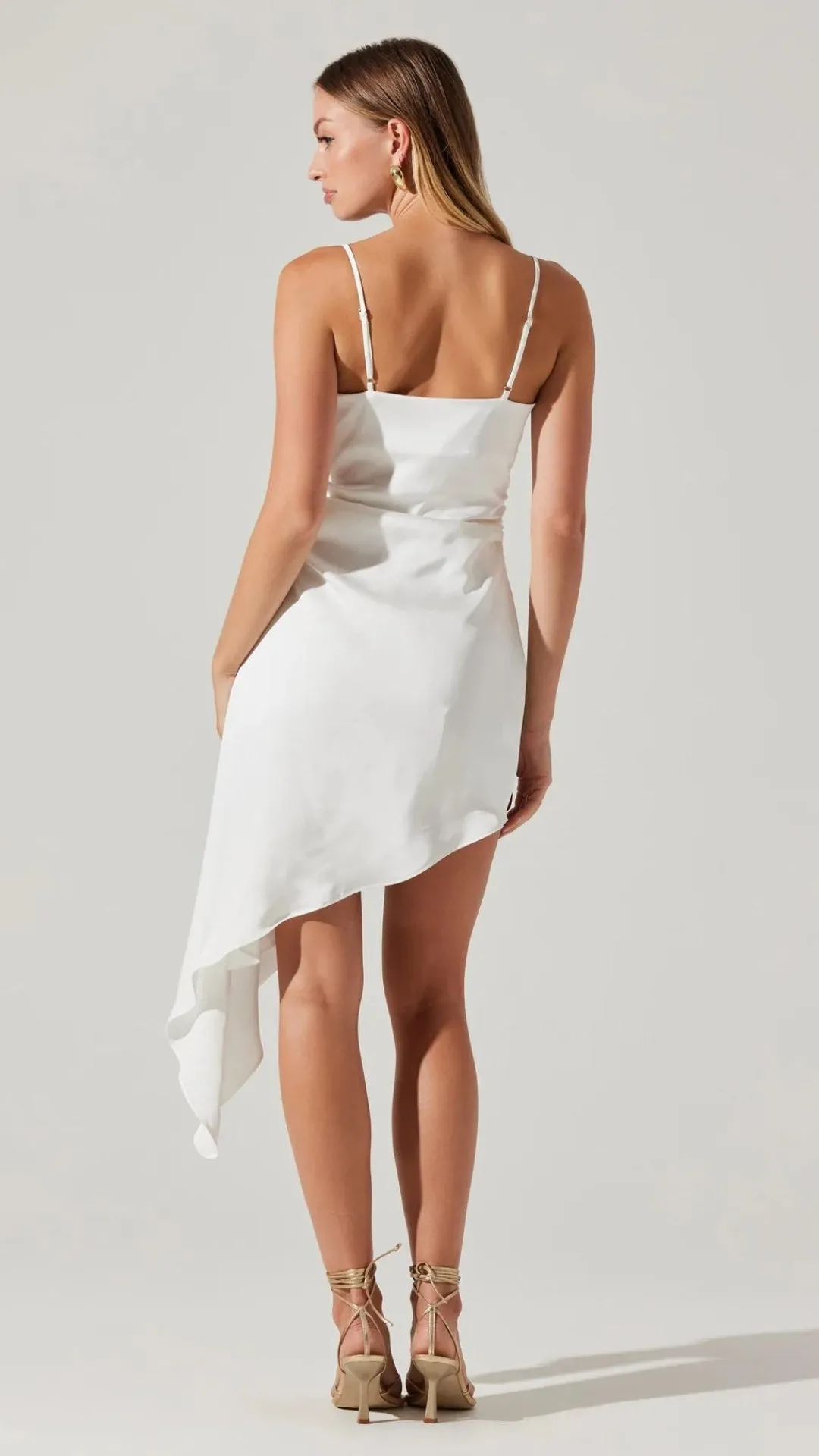 VISTA HIGH LOW DRESS - White