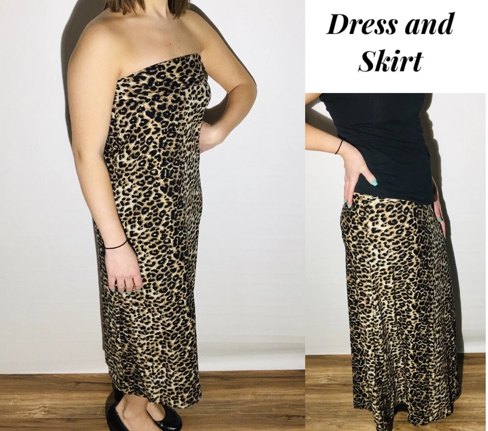 Womens Cheetah Skirt or Strapless Dress Sizes 0-10