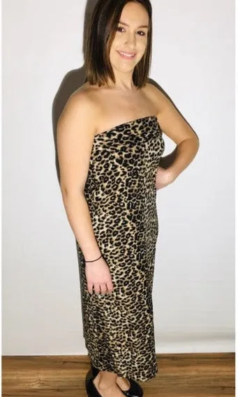 Womens Cheetah Skirt or Strapless Dress Sizes 0-10